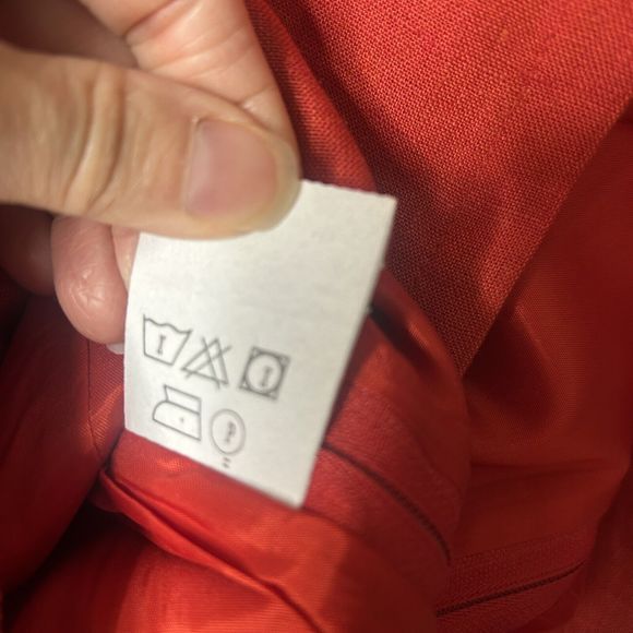 Country Line 34 M/L Women’s Embellished Linen Sheath Dress Red BulgarianART*snag - Picture 10 of 15